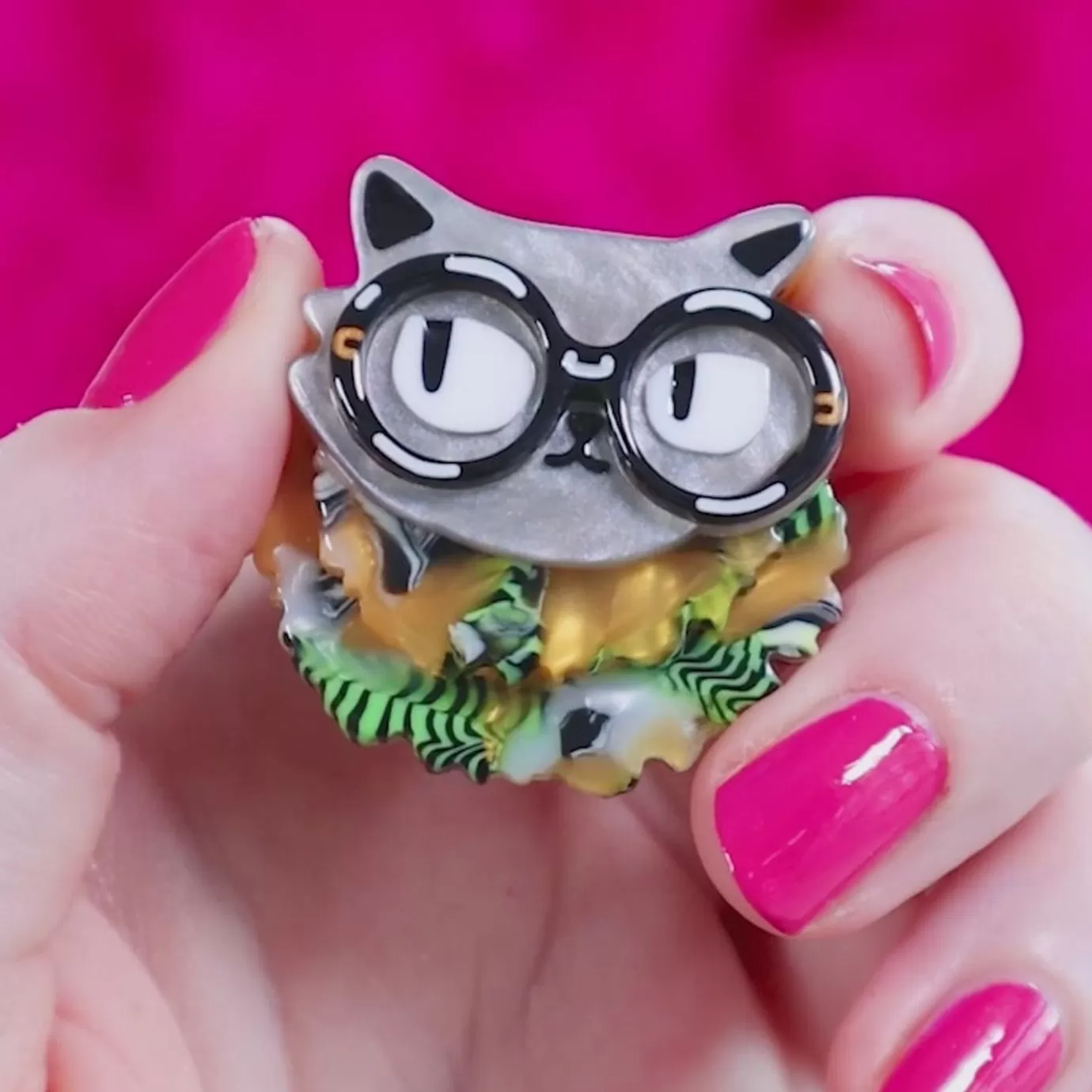 Erstwilder Feathered And Framed Mini Brooch* Brooches