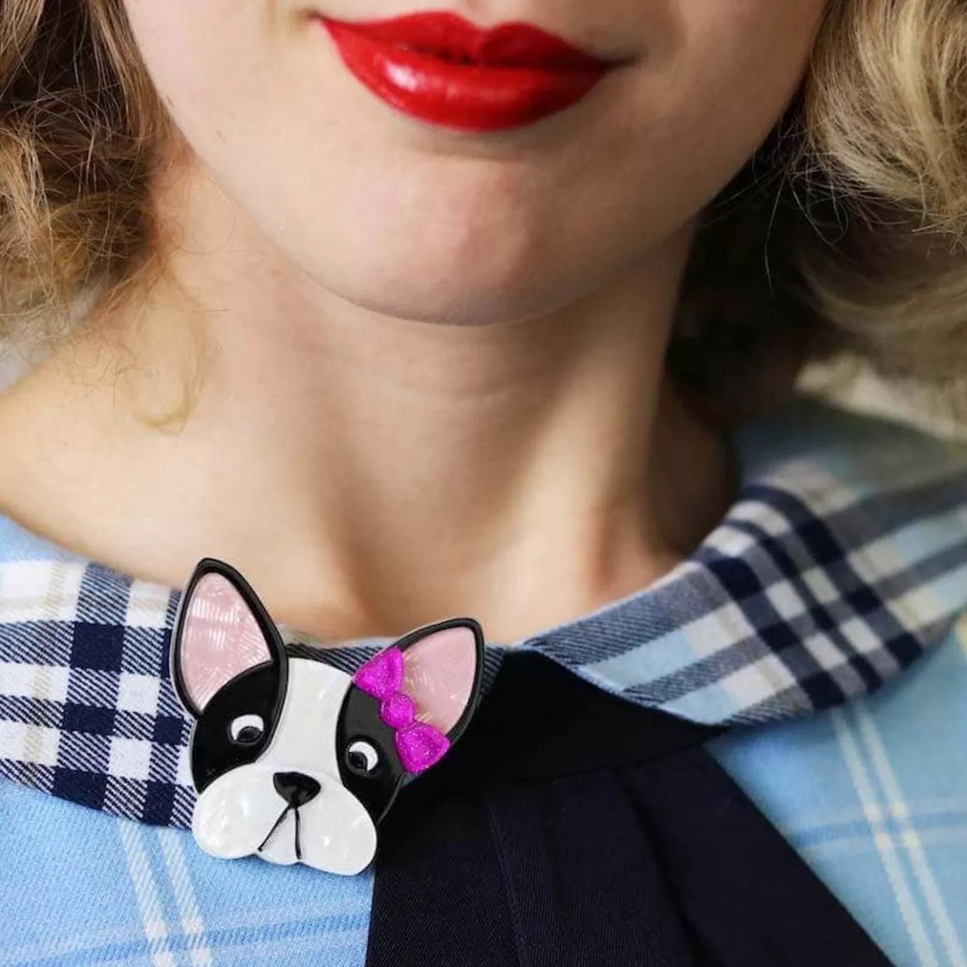 Erstwilder Felicia The Frenchie Dog Brooch* Brooches