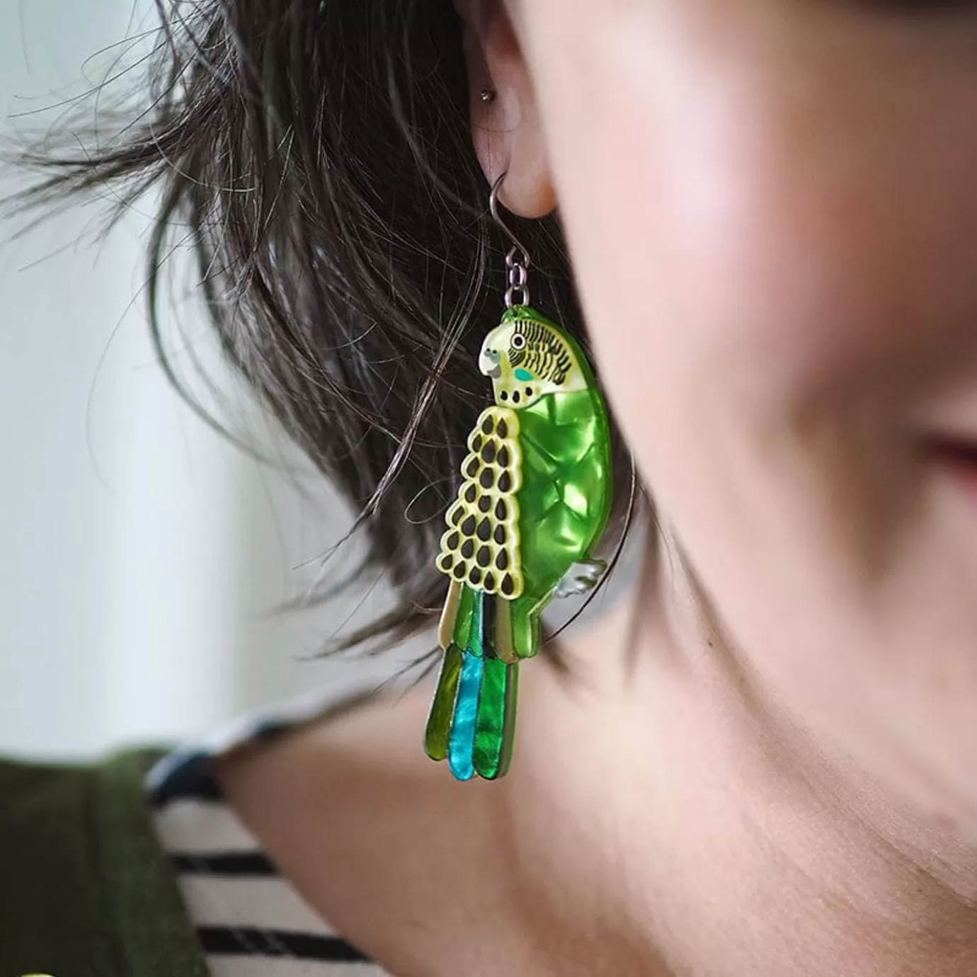 Erstwilder Flossie The Budgie Drop Earrings* Earrings