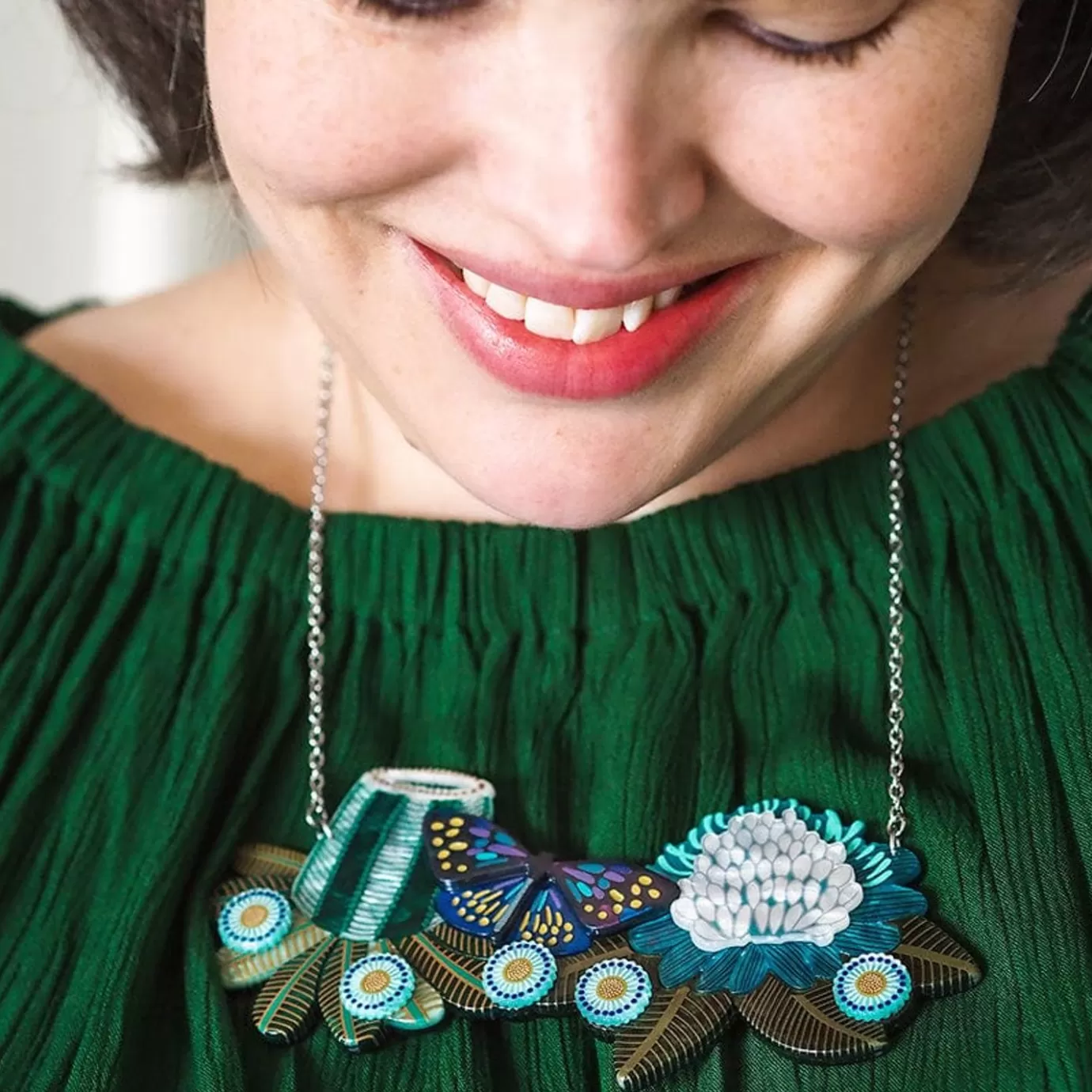 Erstwilder Fluttering In The Florals Necklace* Necklaces