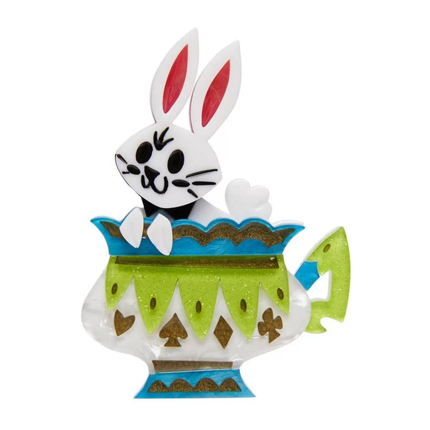 Erstwilder Follow The White Rabbit Brooch* Brooches