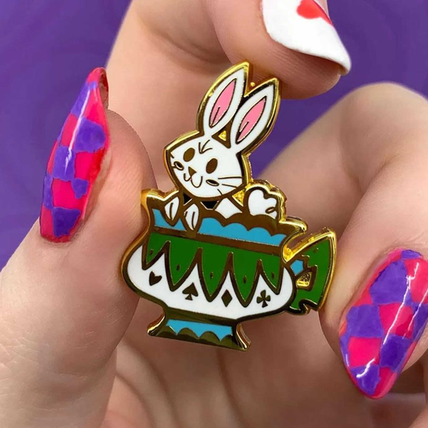 Erstwilder Follow The White Rabbit Enamel Pin* Enamel Pins