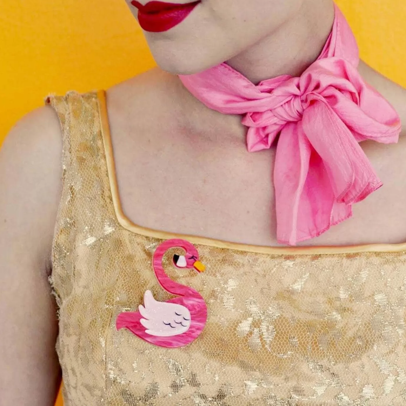 Erstwilder Francie The Flamingo Brooch* Brooches