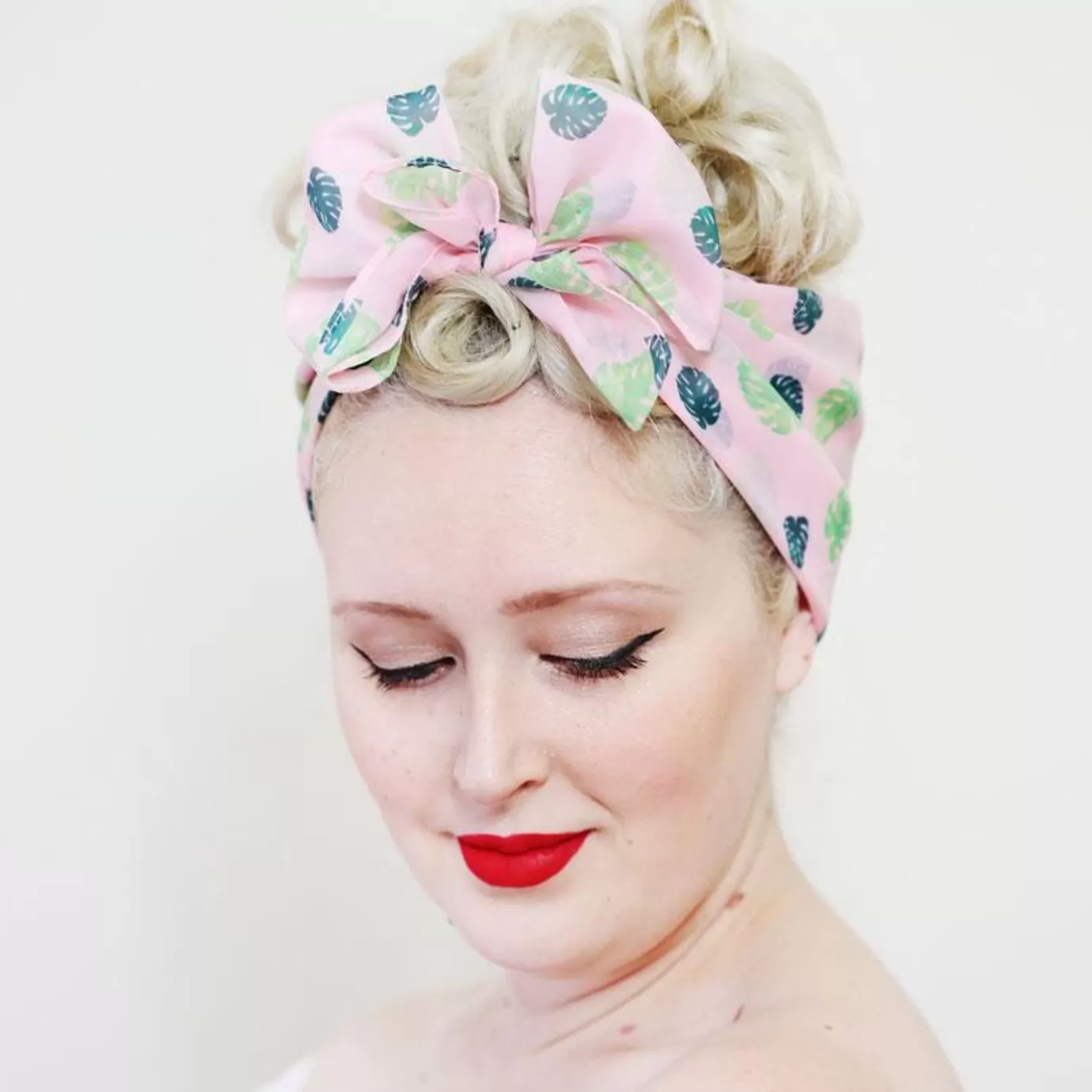 Erstwilder Fronds Of Fancy Monstera Head Scarf* Scarves