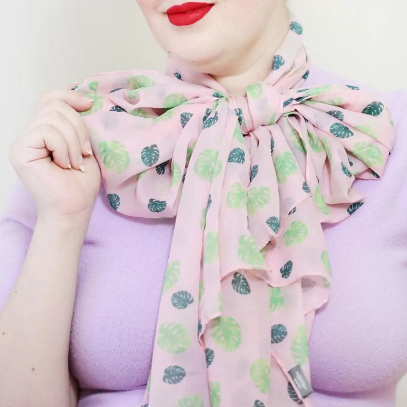 Erstwilder Fronds Of Fancy Monstera Large Neck Scarf* Scarves