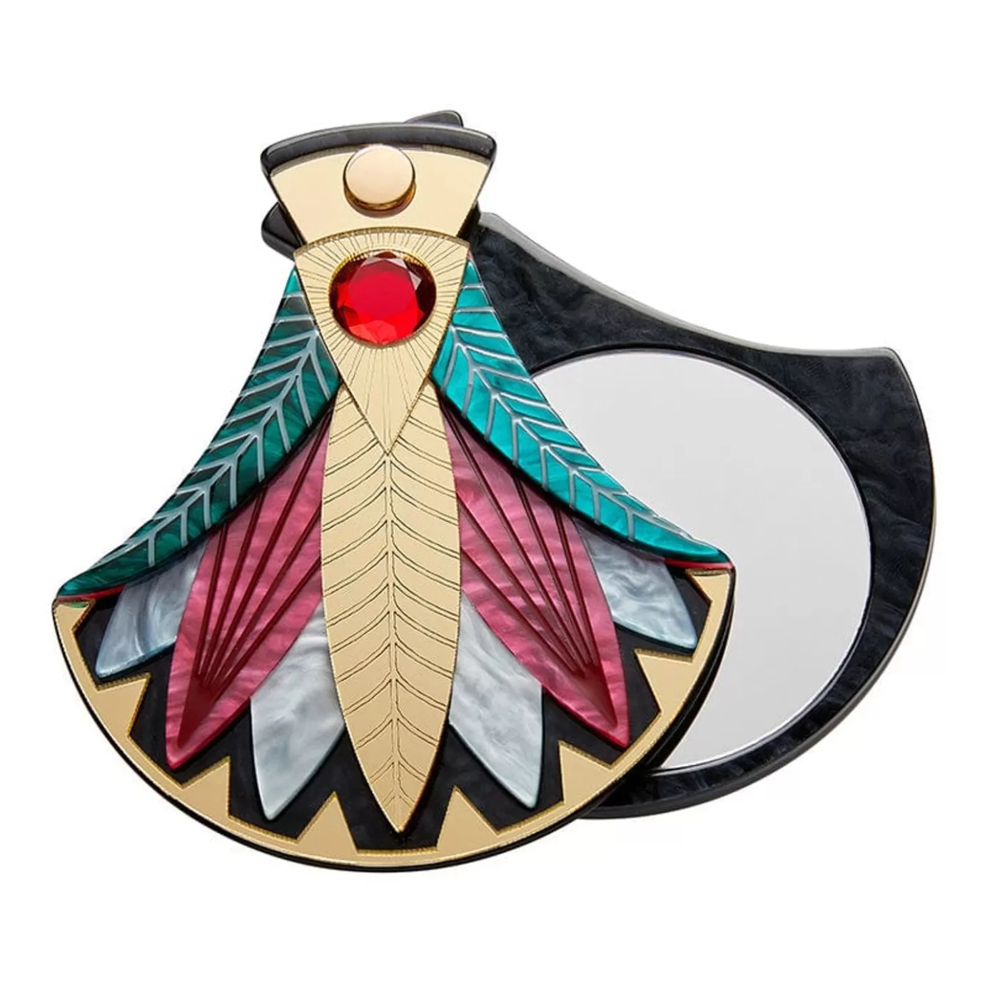 Erstwilder Gift Of The Nile Papyrus Mirror Compact* Mirror Compacts