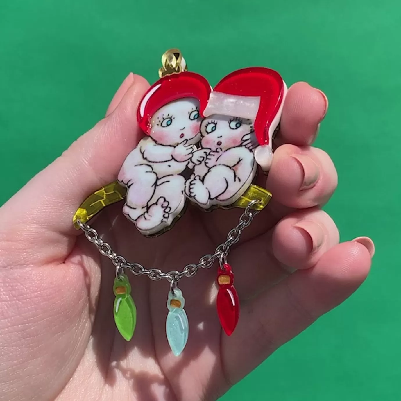 Erstwilder Gumnut Christmas Cuddles Brooch* Brooches