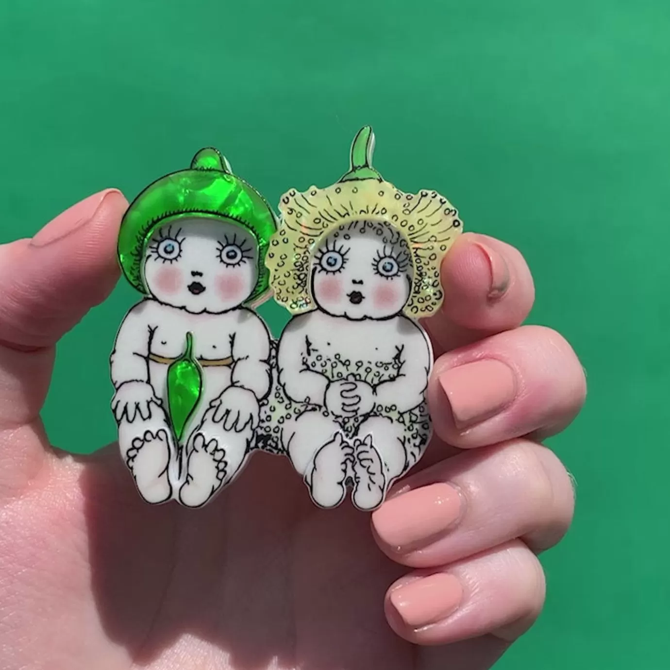 Erstwilder Gumnut Twins Brooch* Brooches