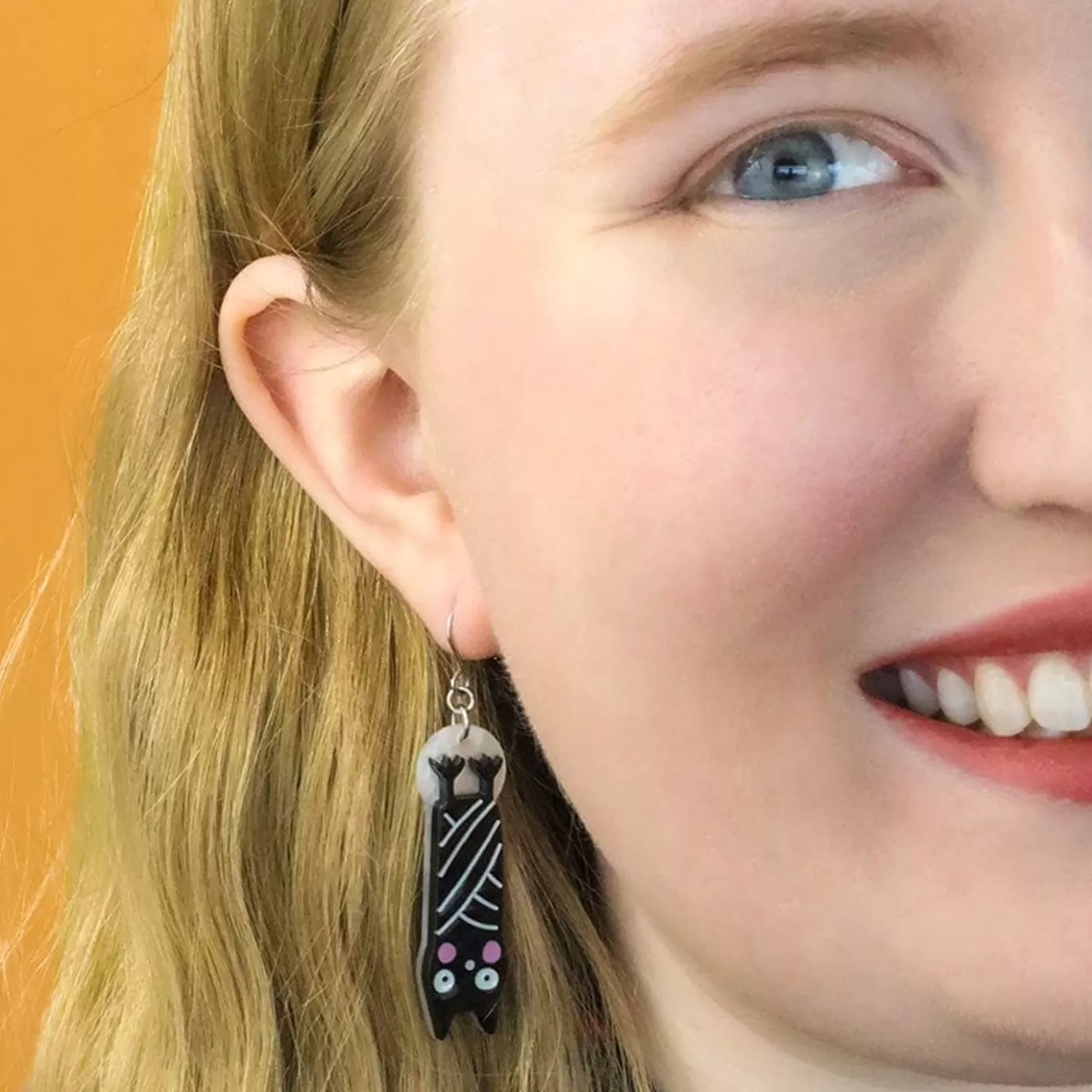 Erstwilder Halloween Hang-Up Bat Drop Earrings* Earrings