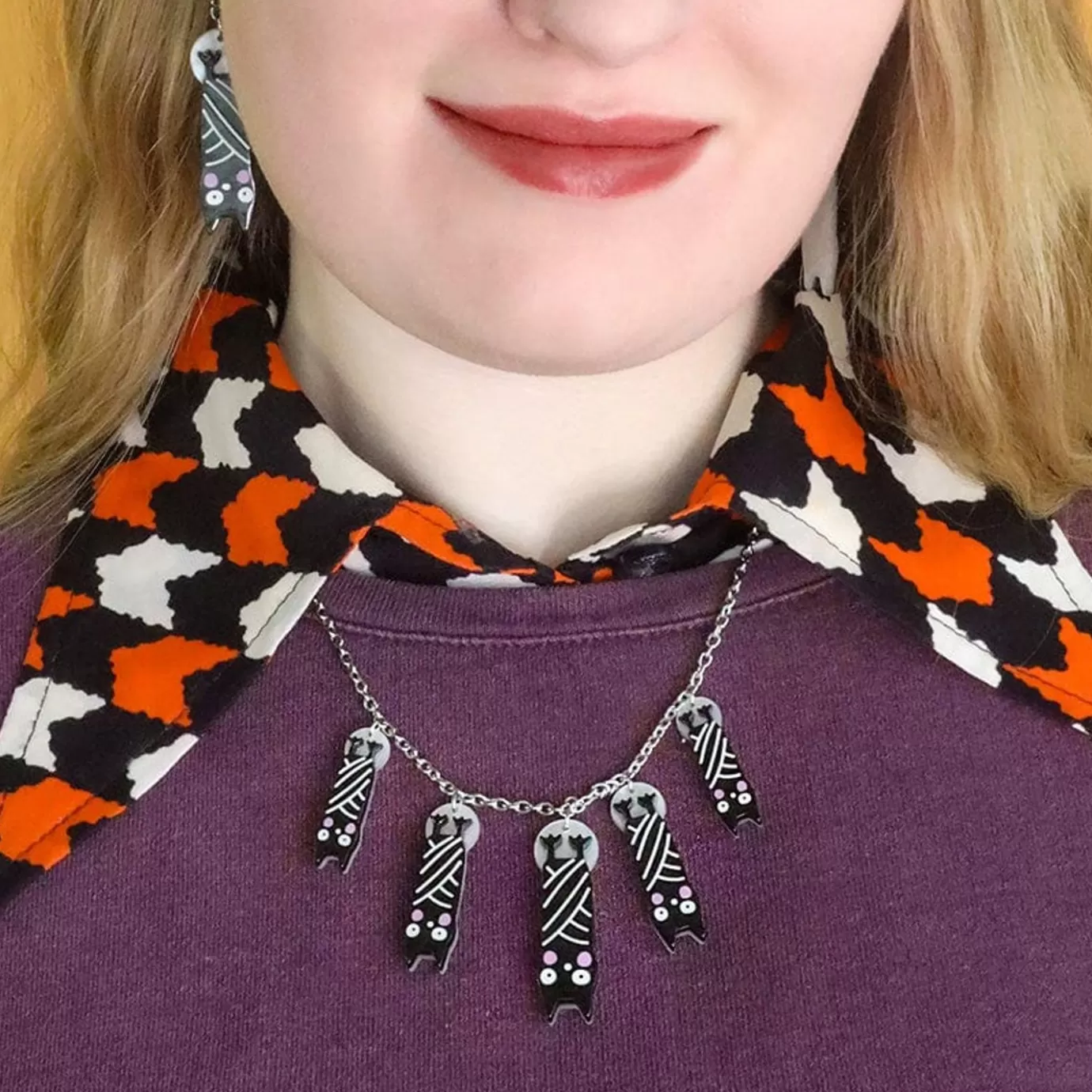 Erstwilder Halloween Hang-Up Bat Necklace* Necklaces