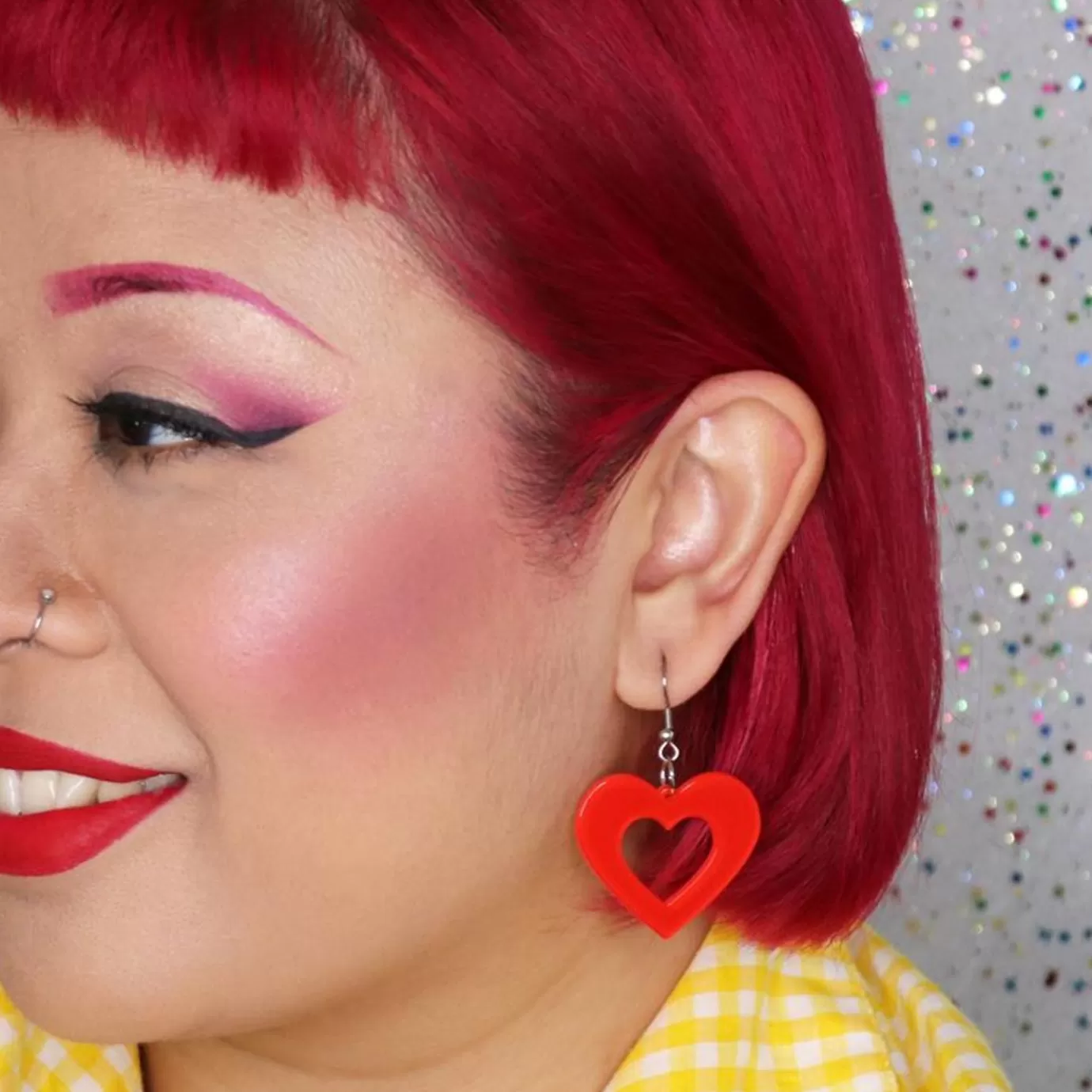 Erstwilder Heart Bubble Resin Drop Earrings - Red* Essential Earrings