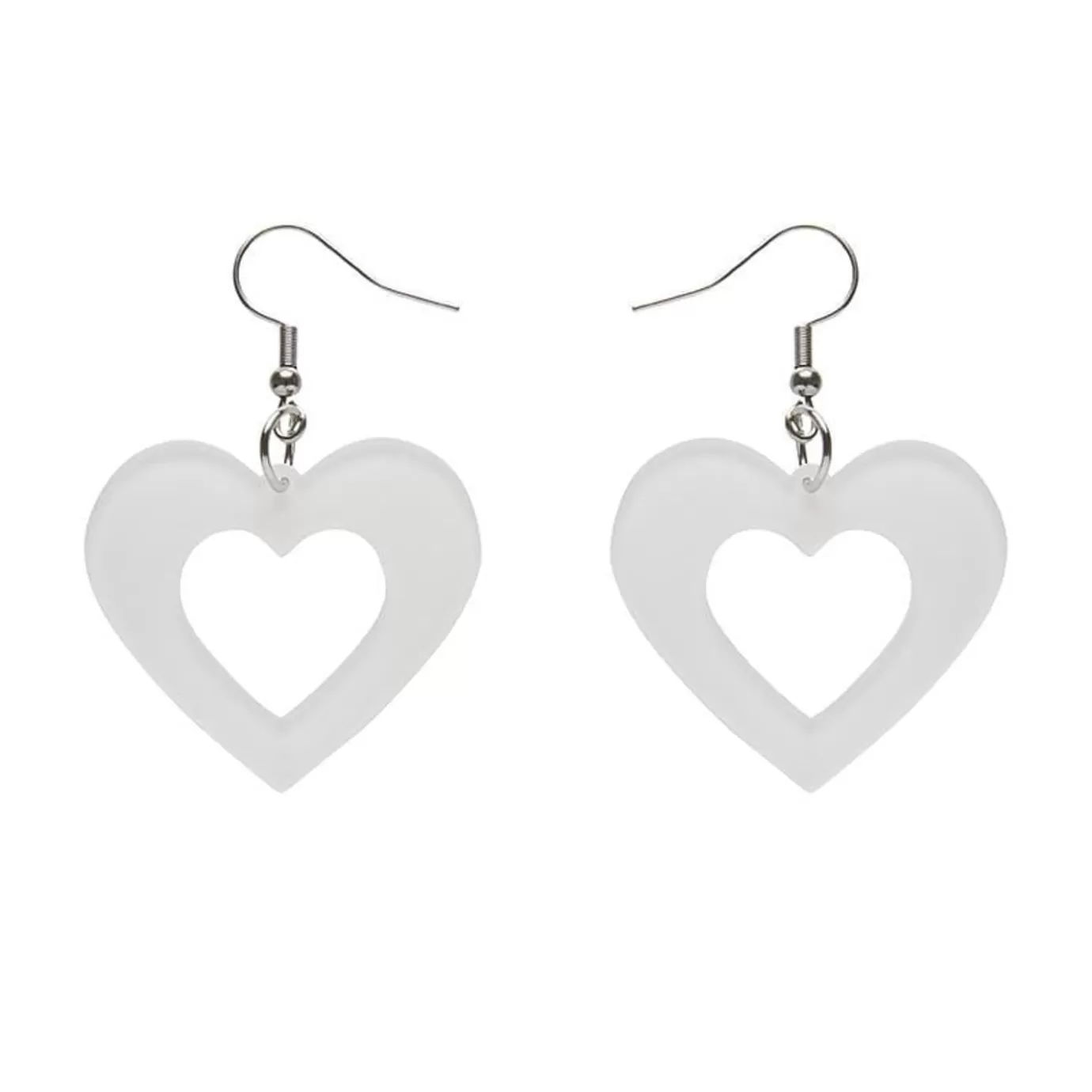 Erstwilder Heart Bubble Resin Drop Earrings - White* Essential Earrings