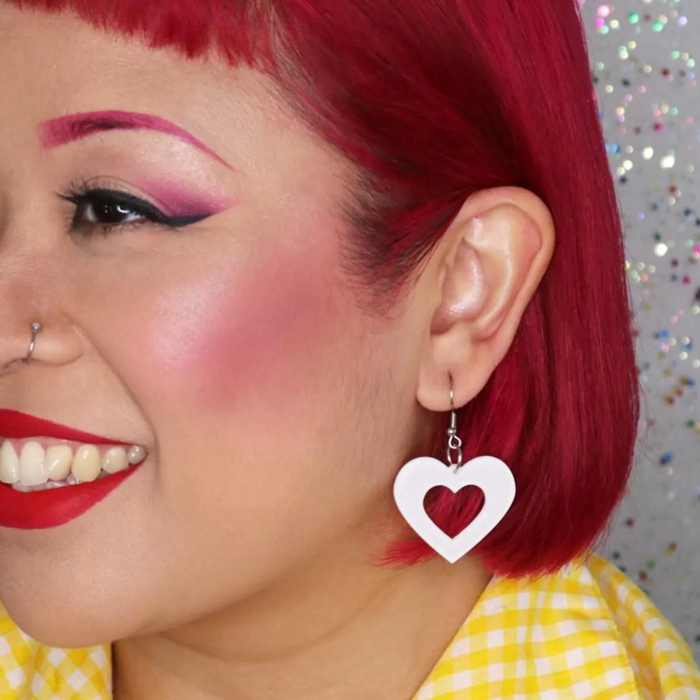 Erstwilder Heart Bubble Resin Drop Earrings - White* Essential Earrings