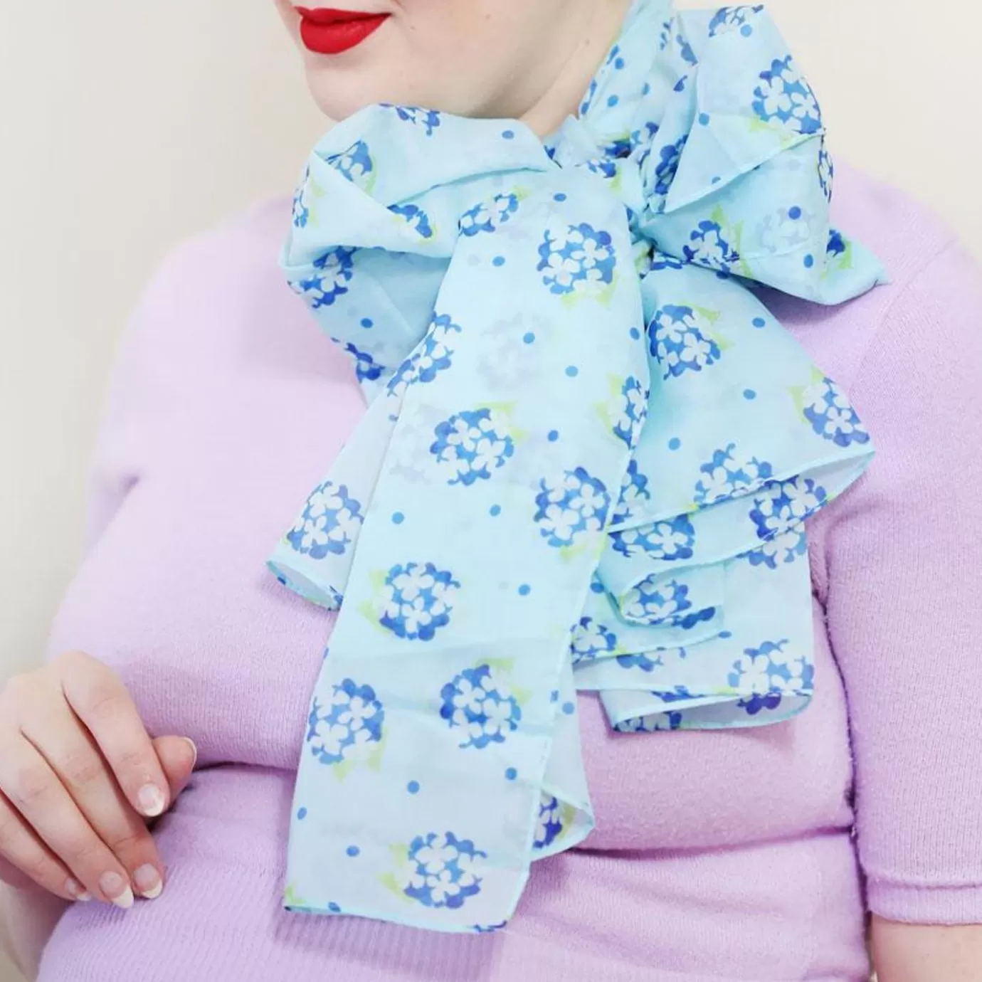Erstwilder Heartfelt Hydrangea Neck Large Neck Scarf* Scarves