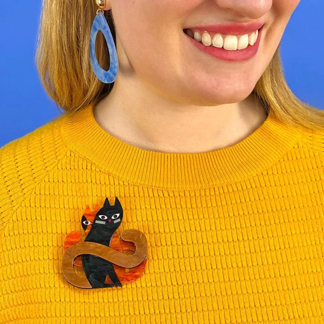 Erstwilder Hide And Seek Cats Brooch* Brooches