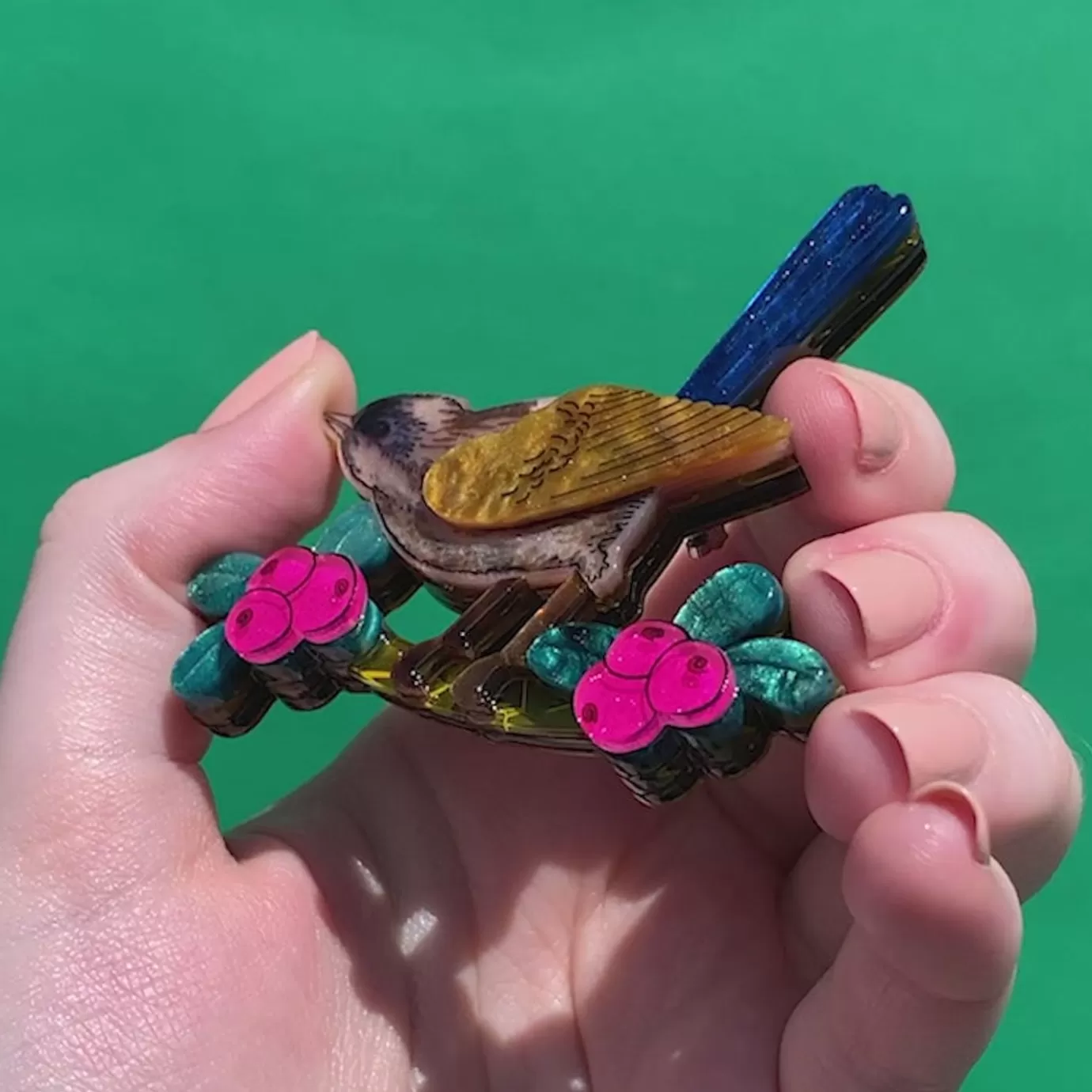 Erstwilder Holly Wagtail Brooch* Brooches