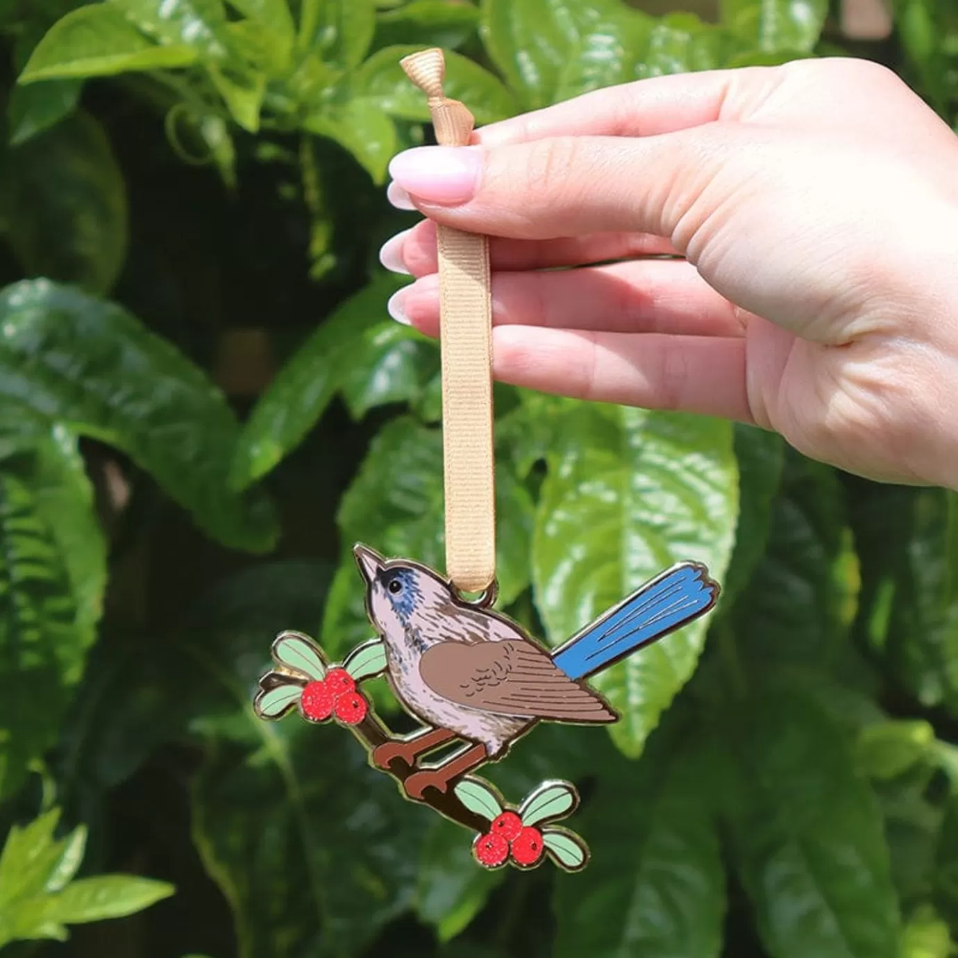 Erstwilder Holly Wagtail Christmas Tree Ornament* Tree Ornaments