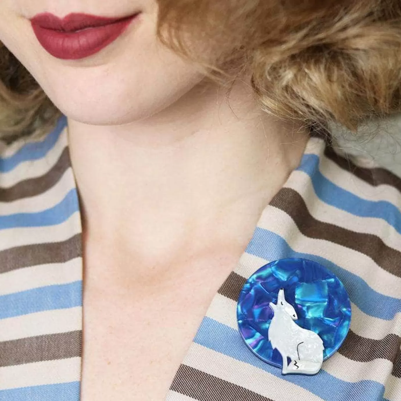 Erstwilder Howling At The Moon Brooch* Brooches