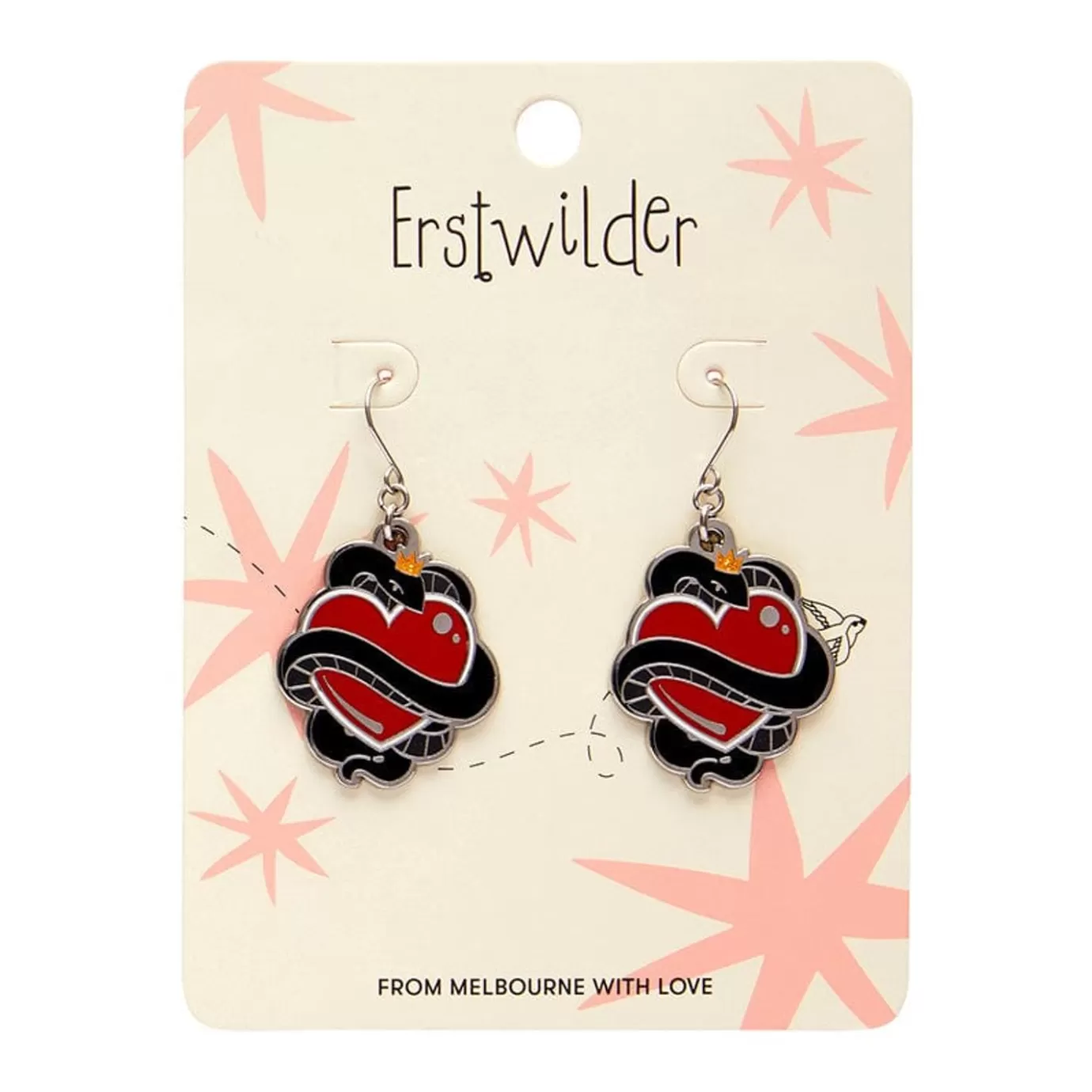 Erstwilder King Of Cobras Enamel Drop Earrings* Enamel Earrings