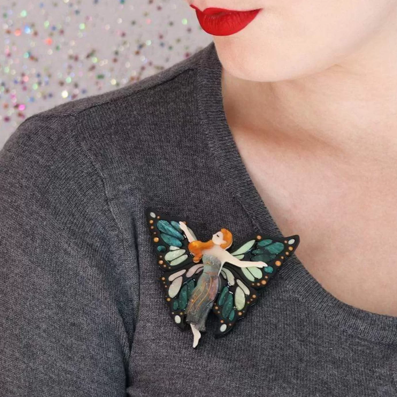 Erstwilder La Fee Verte Brooch* Brooches