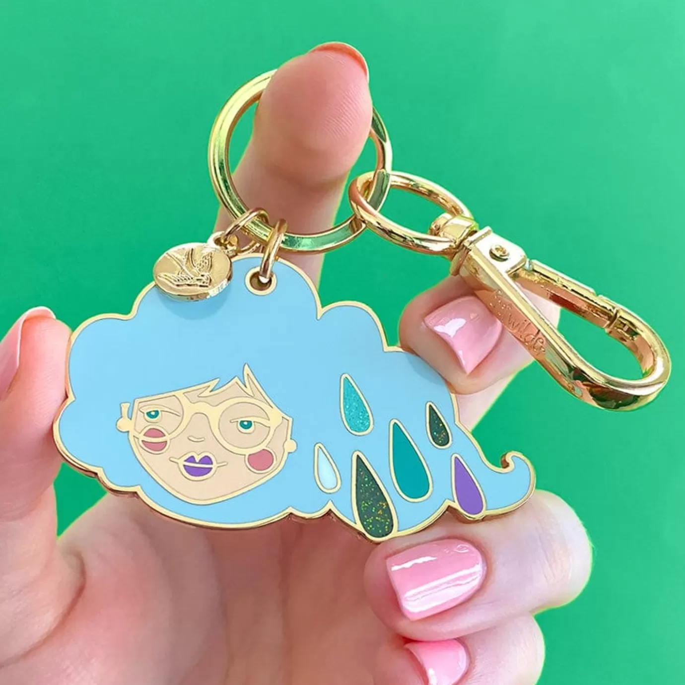 Erstwilder Lainey The Rainy Enamel Key Ring* Enamel Key Rings