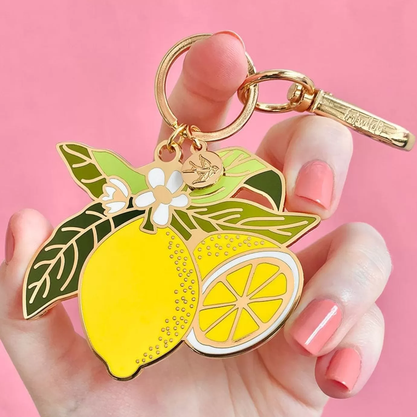 Erstwilder Lemon Drop Enamel Key Ring* Enamel Key Rings
