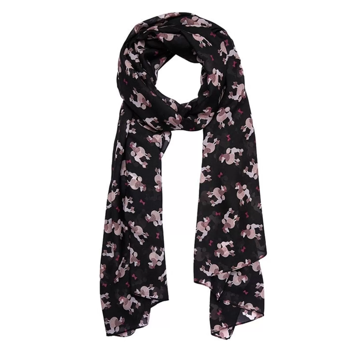 Erstwilder Madame Caniche Large Neck Scarf - Black* Scarves