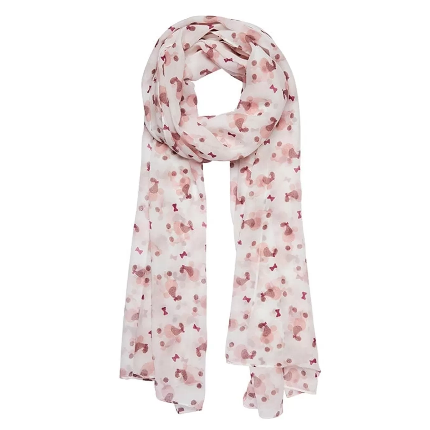 Erstwilder Madame Caniche Large Neck Scarf - White* Scarves
