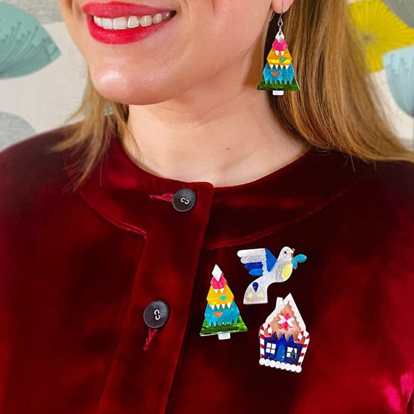 Erstwilder Modern Holiday Mystery Mini Brooch* Brooches