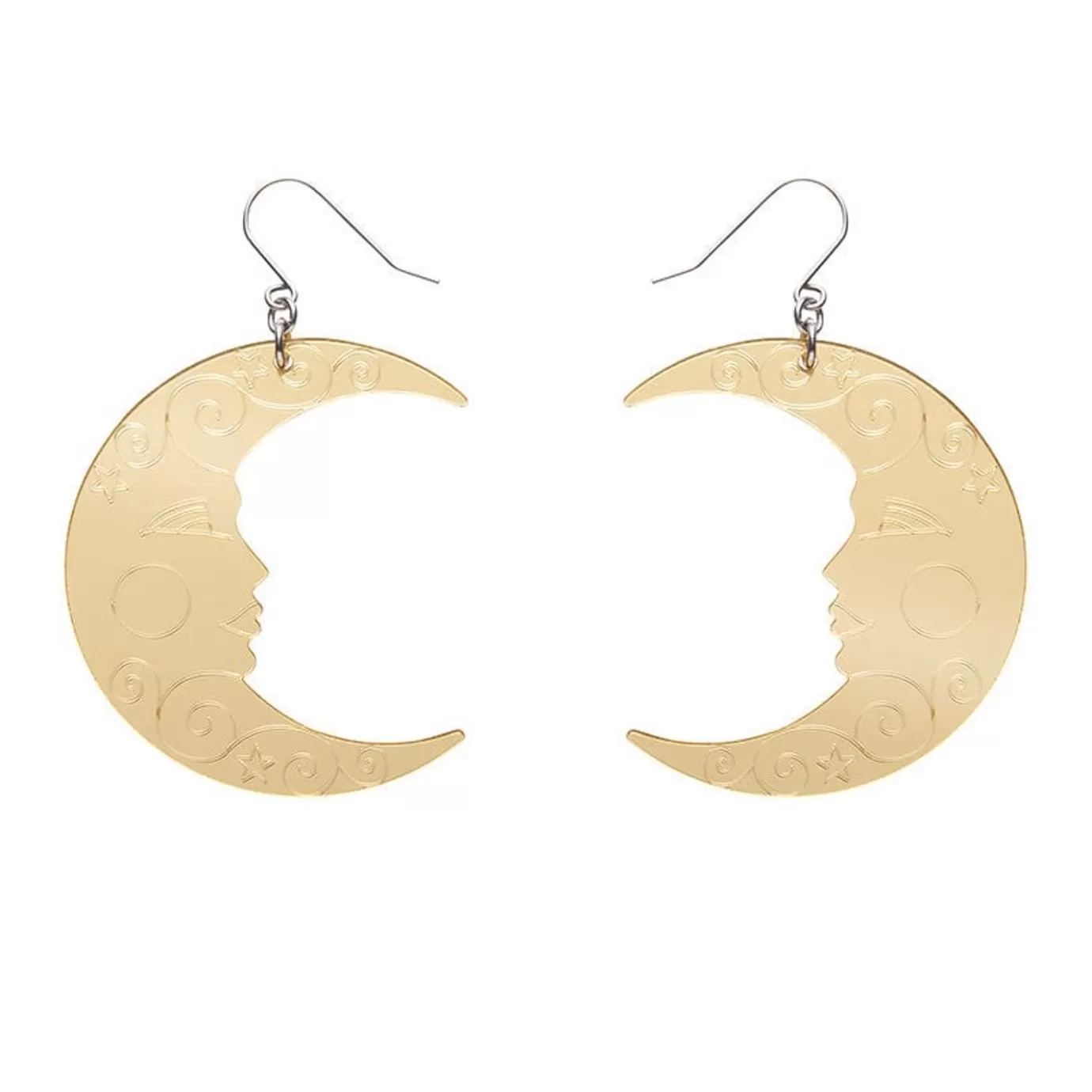 Erstwilder Moon Mirror Drop Earrings - Gold* Essential Earrings