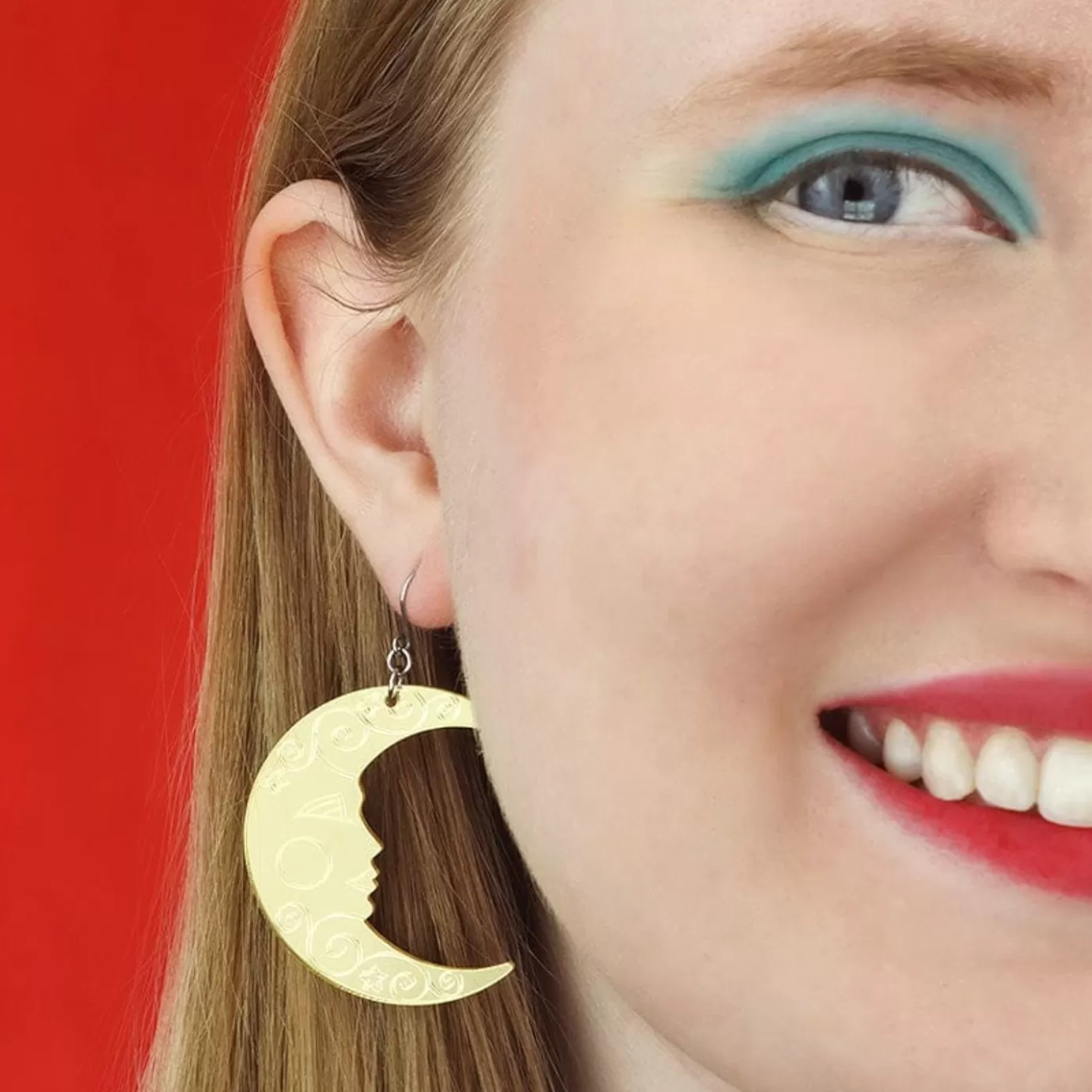Erstwilder Moon Mirror Drop Earrings - Gold* Essential Earrings