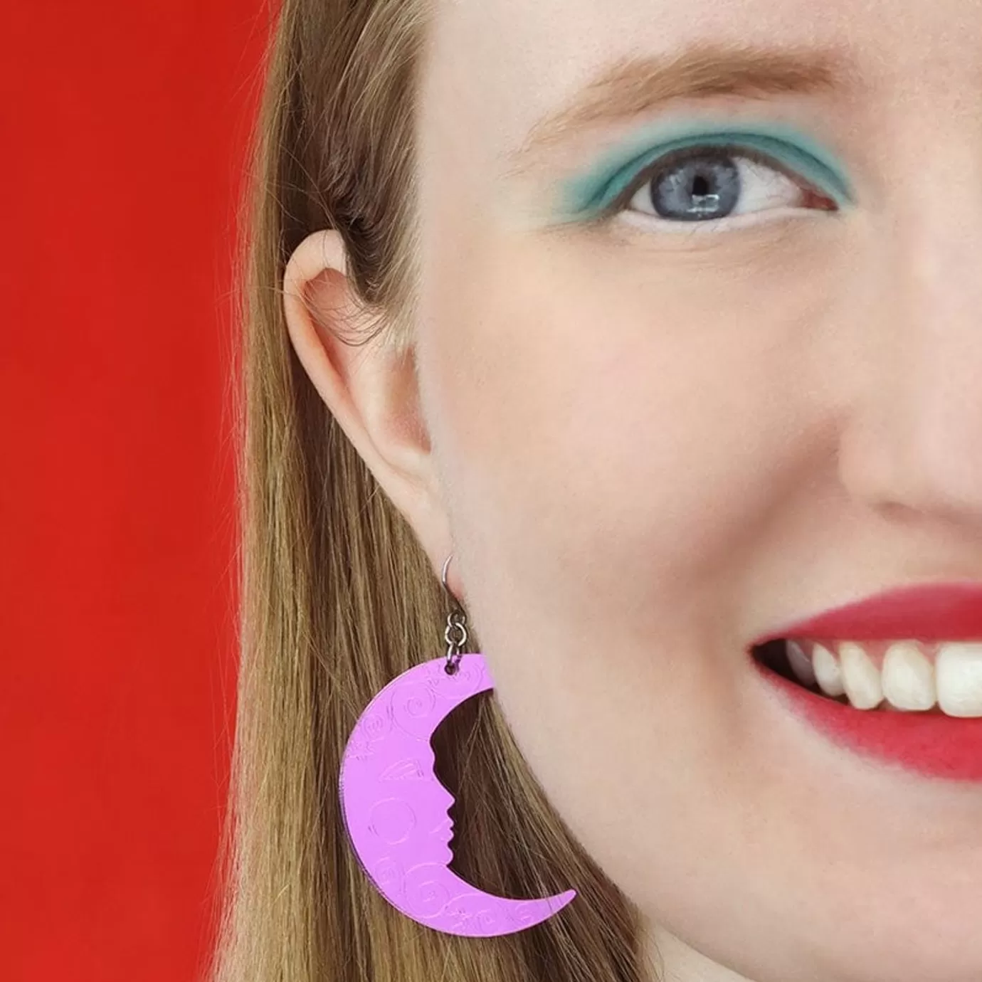 Erstwilder Moon Mirror Drop Earrings - Purple* Essential Earrings