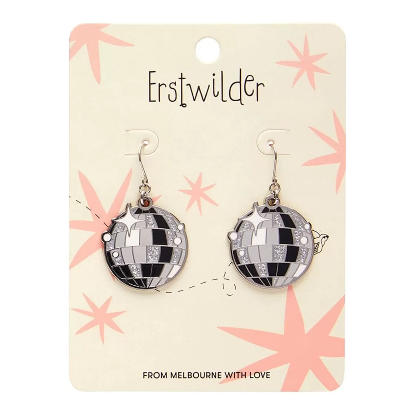 Erstwilder Mosaic Mirror Enamel Drop Earrings* Enamel Earrings