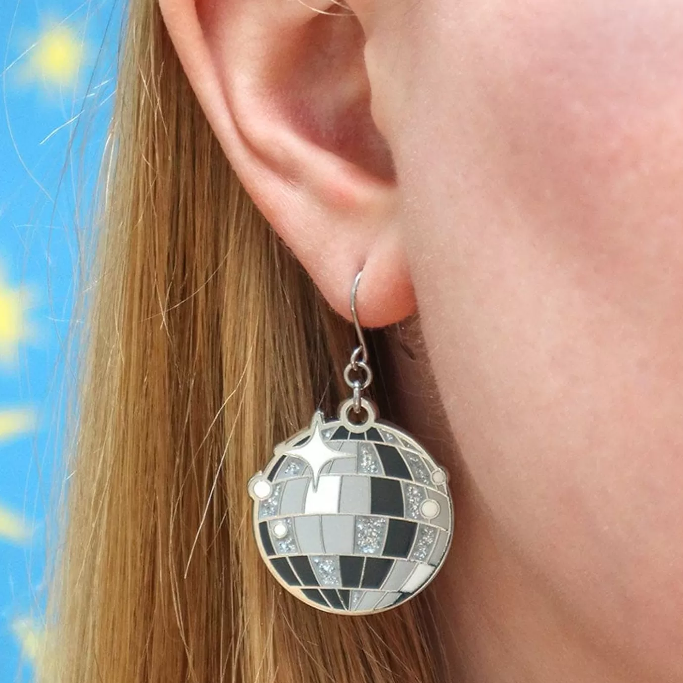 Erstwilder Mosaic Mirror Enamel Drop Earrings* Enamel Earrings