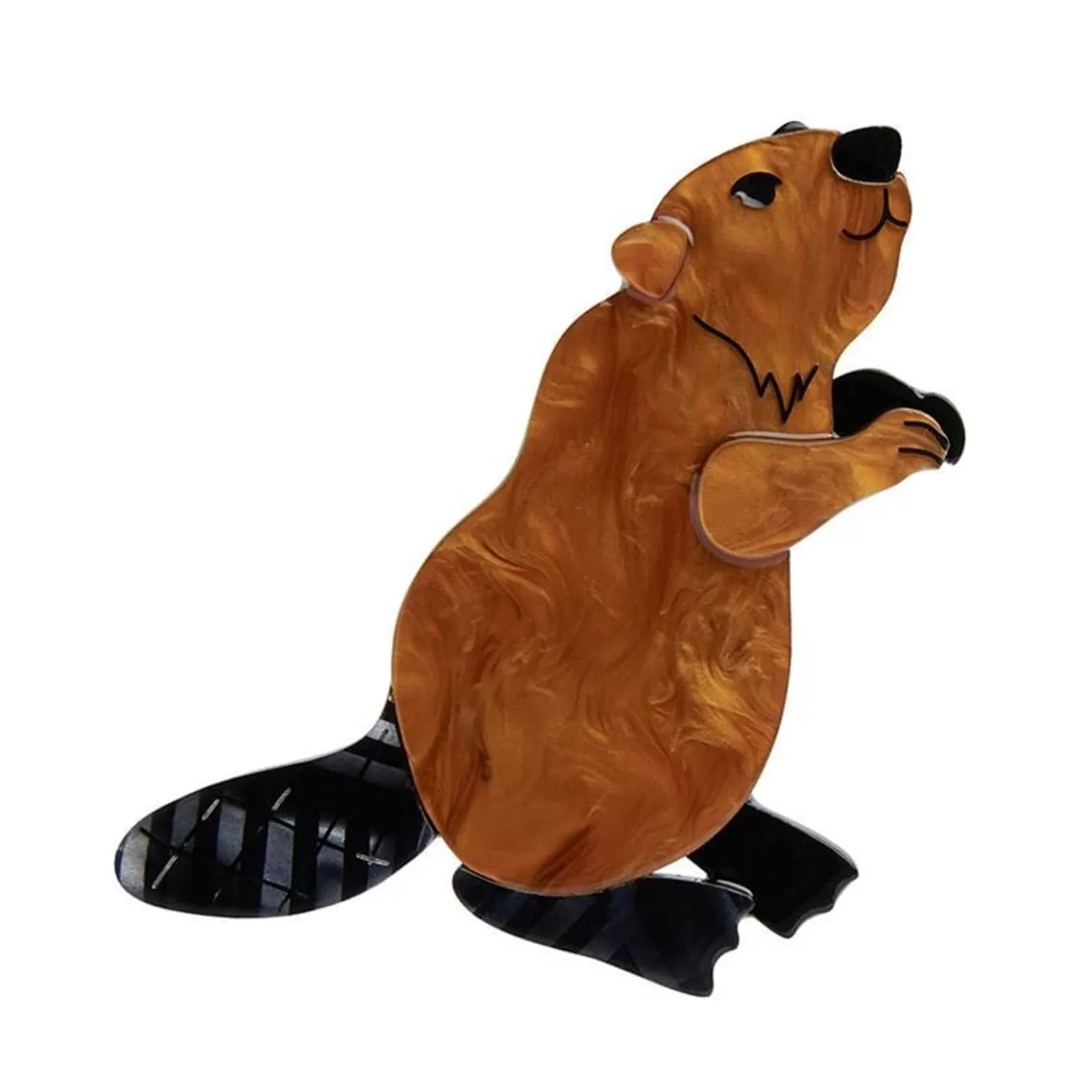 Erstwilder Mr. Beaver'S Bark Brooch* Brooches