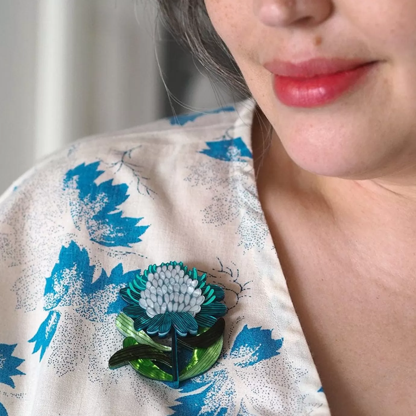 Erstwilder Mythical Blue Waratah Brooch* Brooches