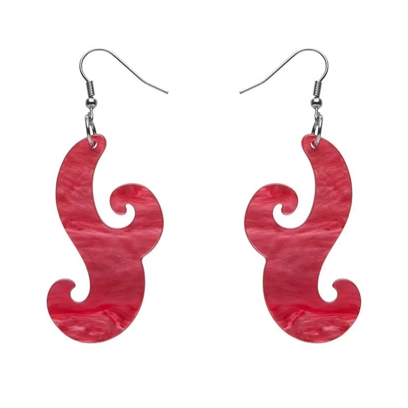 Erstwilder Nouveau Ripple Resin Drop Earrings - Pink* Essential Earrings
