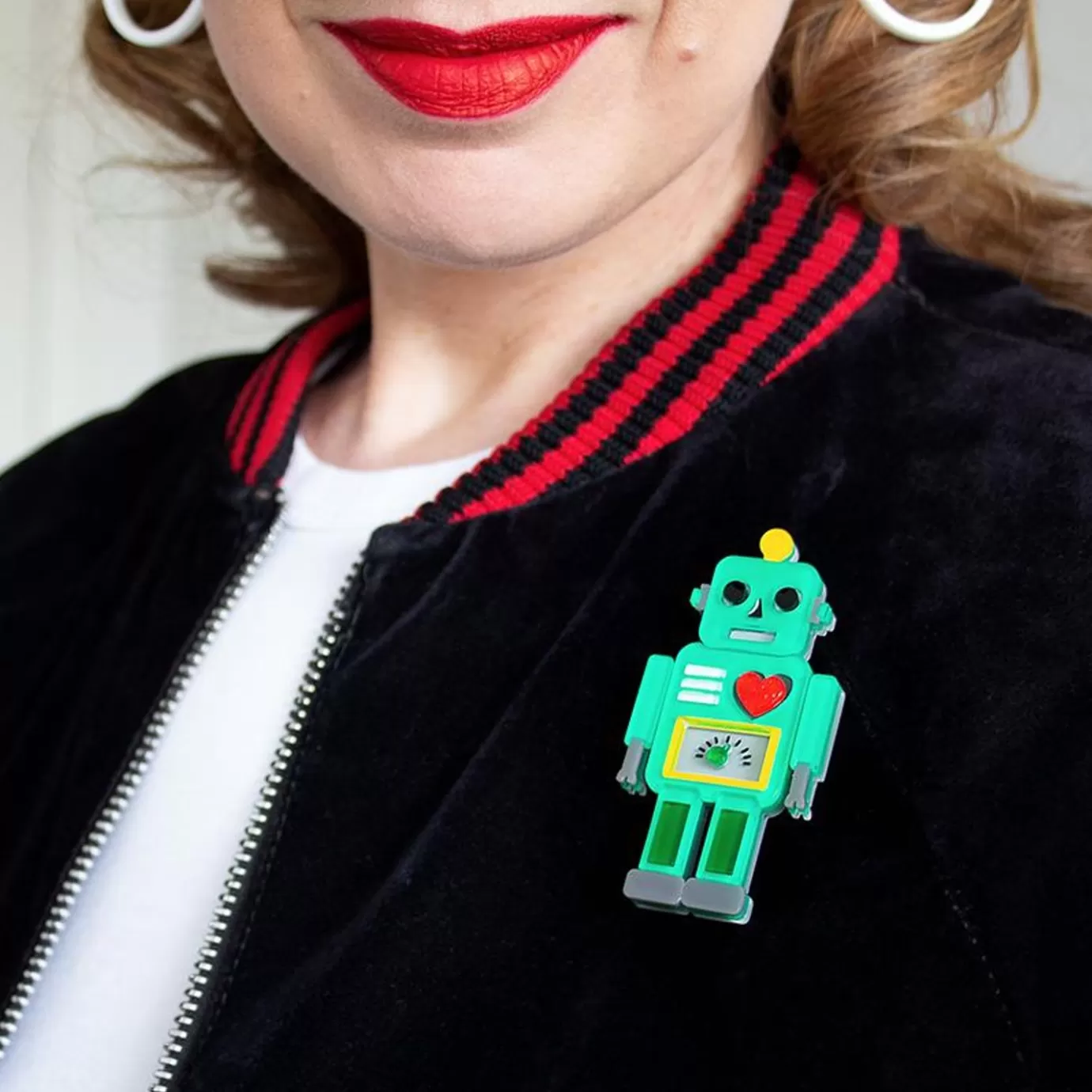 Erstwilder Nuts And Bolts Robot Brooch* Brooches