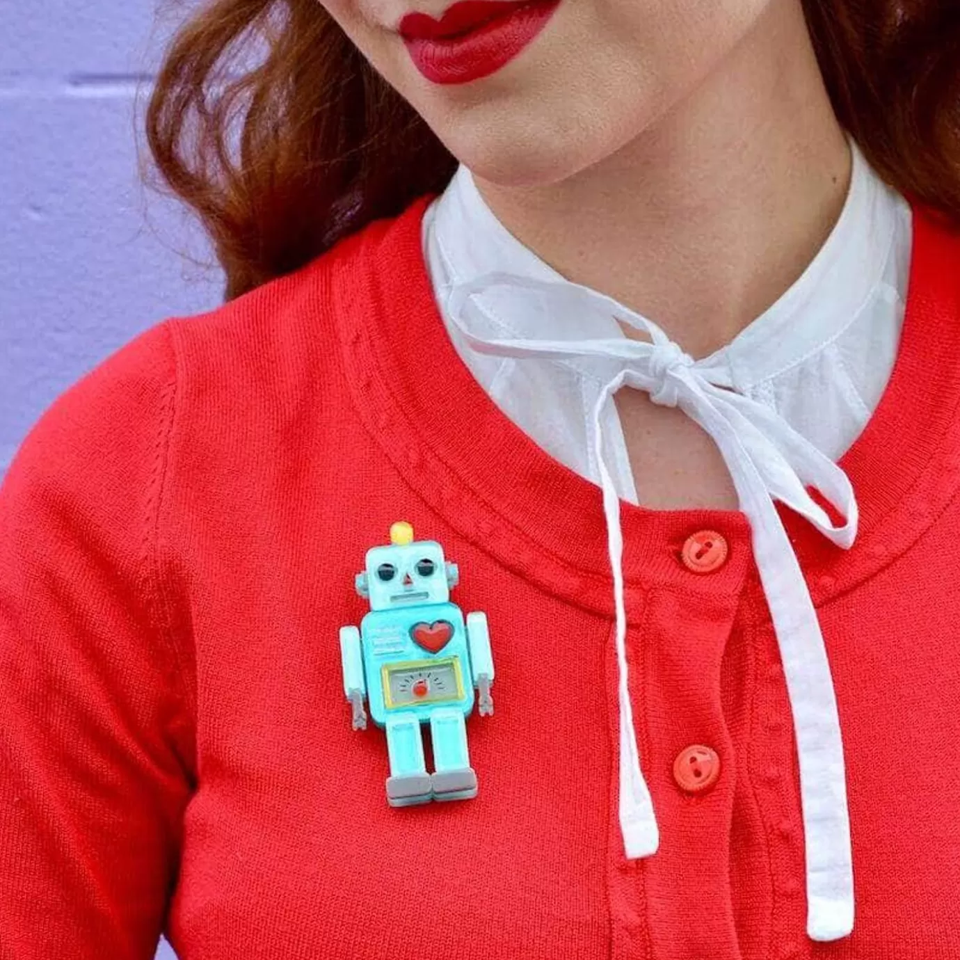 Erstwilder Nuts And Bolts Robot Brooch* Brooches