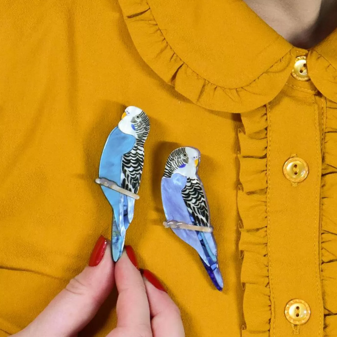 Erstwilder Pair O' Keets Brooch Set* Brooches