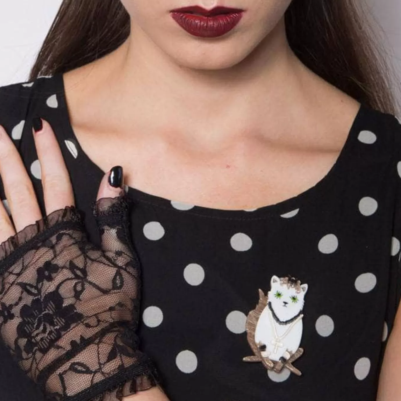 Erstwilder Papa Don'T Preach Cat Brooch* Brooches