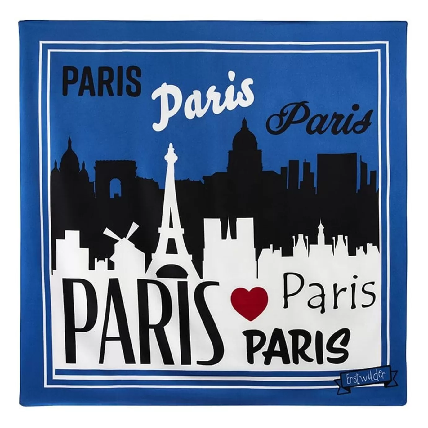 Erstwilder Paris Skyline Square Scarf - Blue* Scarves