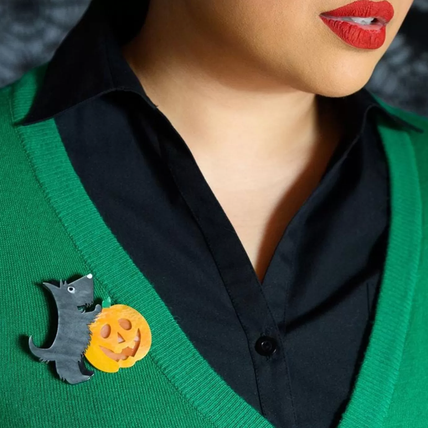 Erstwilder Patch The Pumpkin Pup Brooch* Brooches