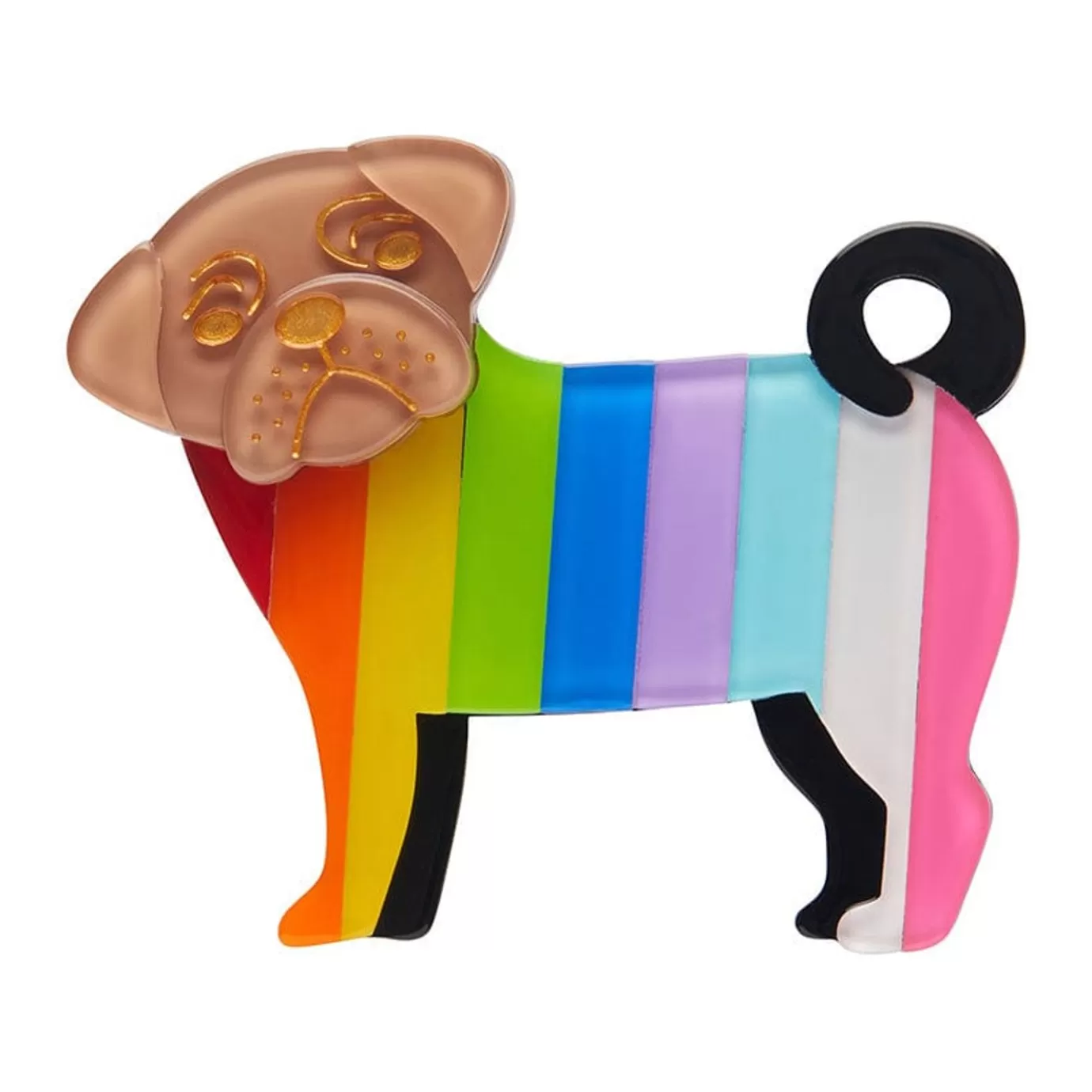 Erstwilder Pebbles The Progressive Pug Brooch* Brooches