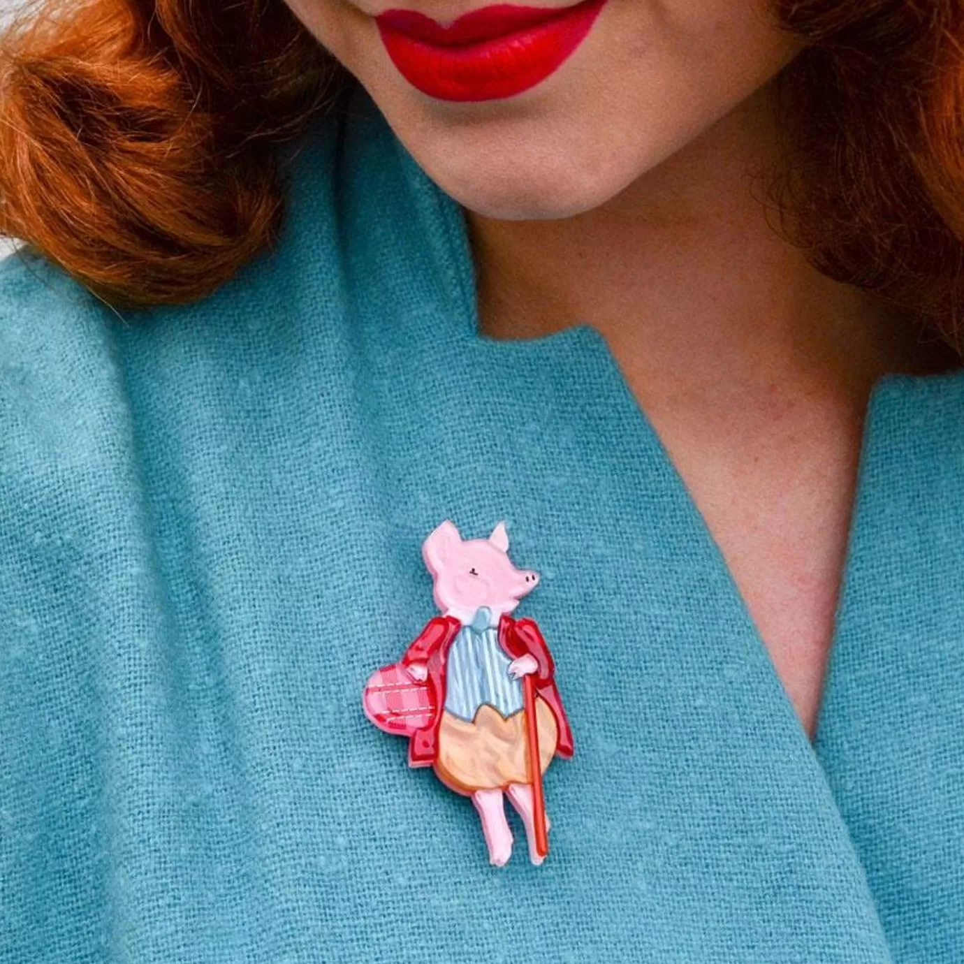 Erstwilder Pigling Bland Brooch* Brooches