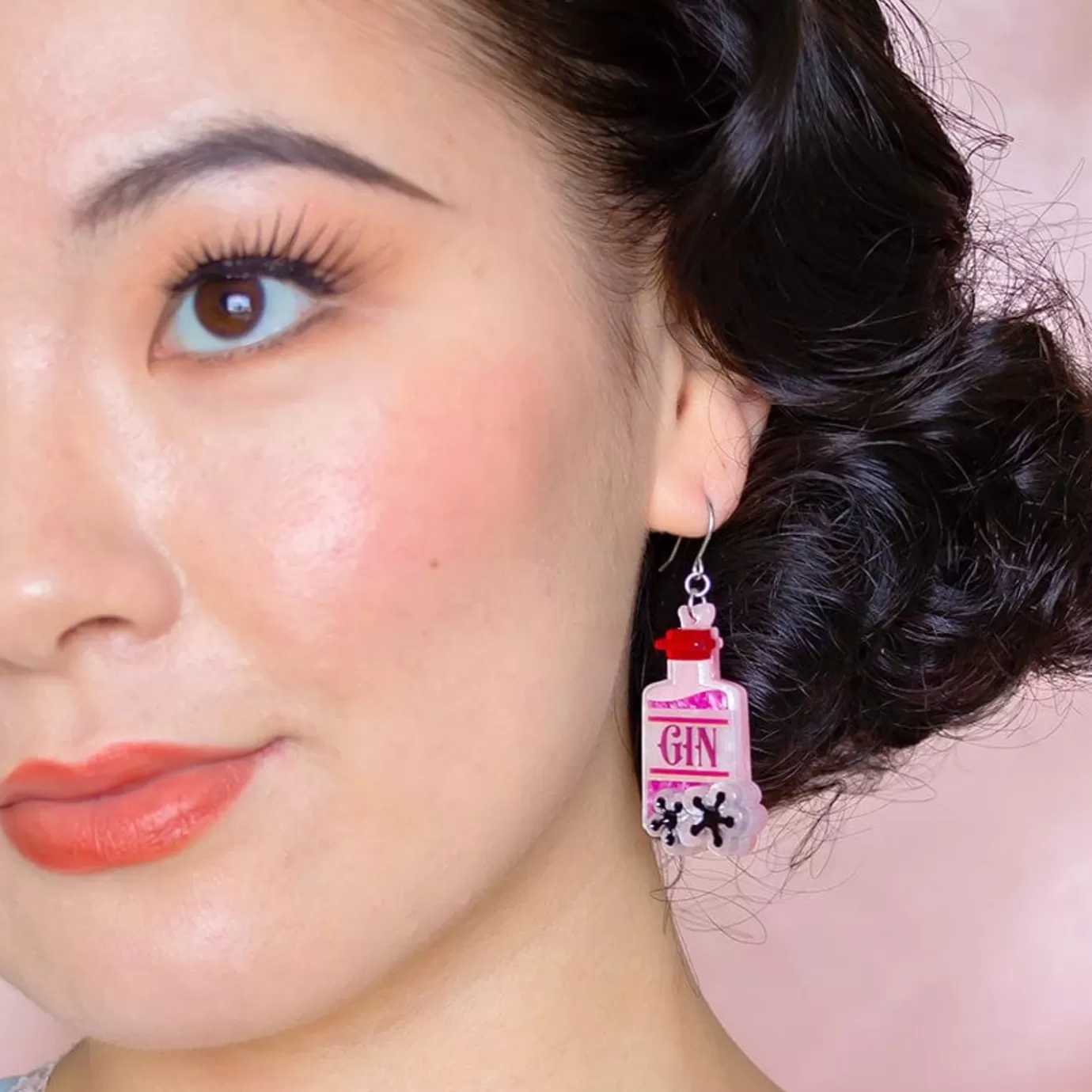 Erstwilder Pink Gin Party Drop Earrings* Earrings