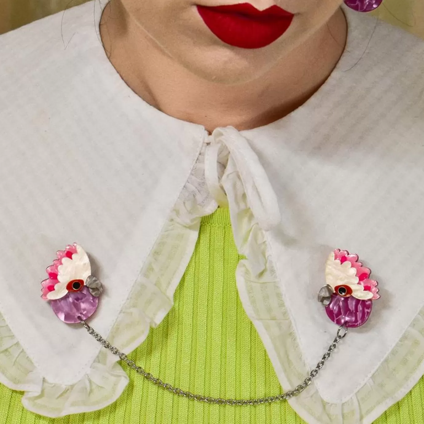 Erstwilder Pinky Promise Cardigan Clips* Brooches