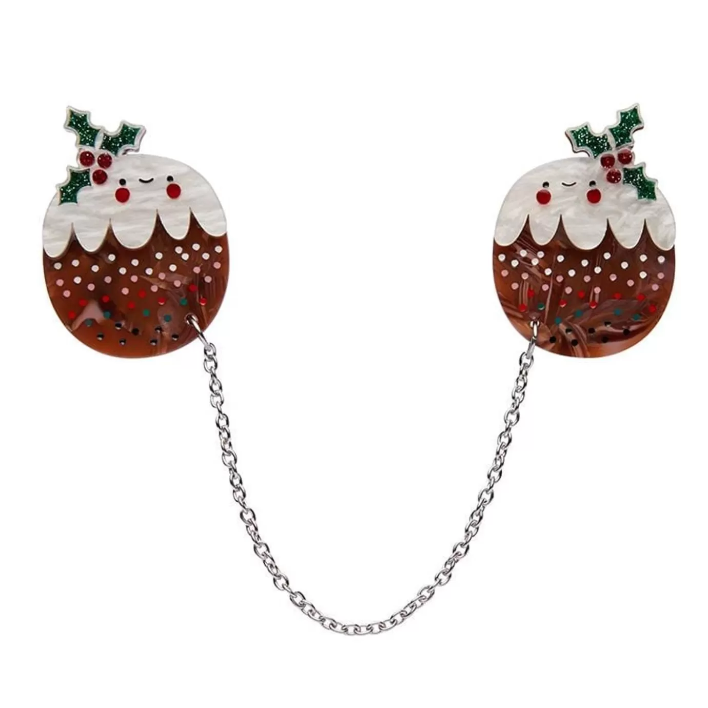 Erstwilder Plum Puddie Cardigan Clips* Brooches