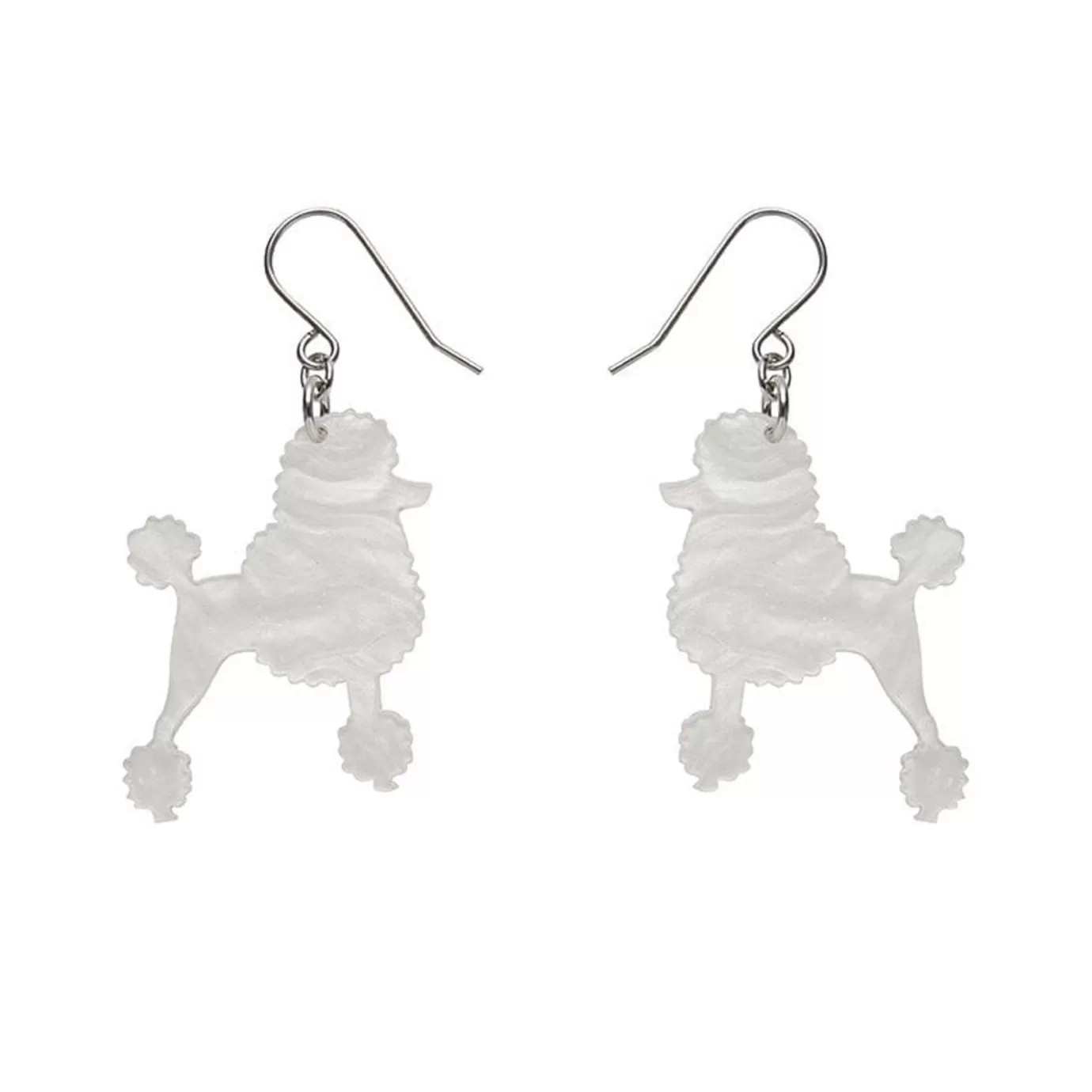 Erstwilder Poodle Ripple Hook Drop Earrings - White* Essential Earrings