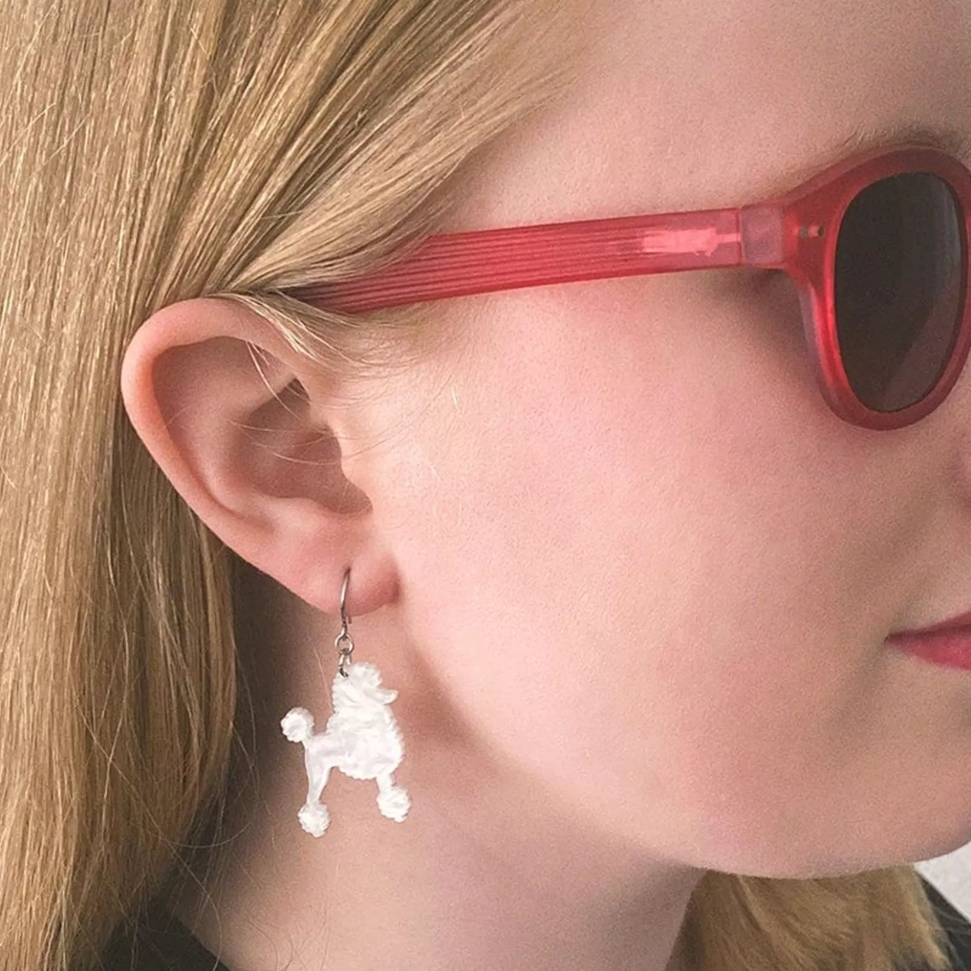 Erstwilder Poodle Ripple Hook Drop Earrings - White* Essential Earrings